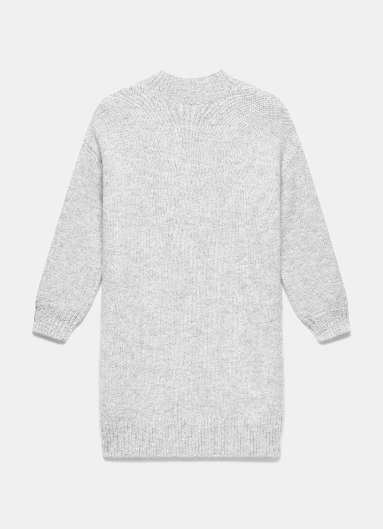 Grey Bow Knit Mini Dress