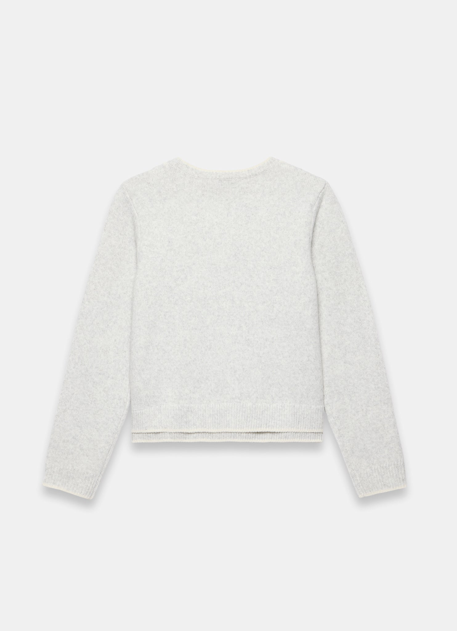 Grey Double Layer Knit Cardigan
