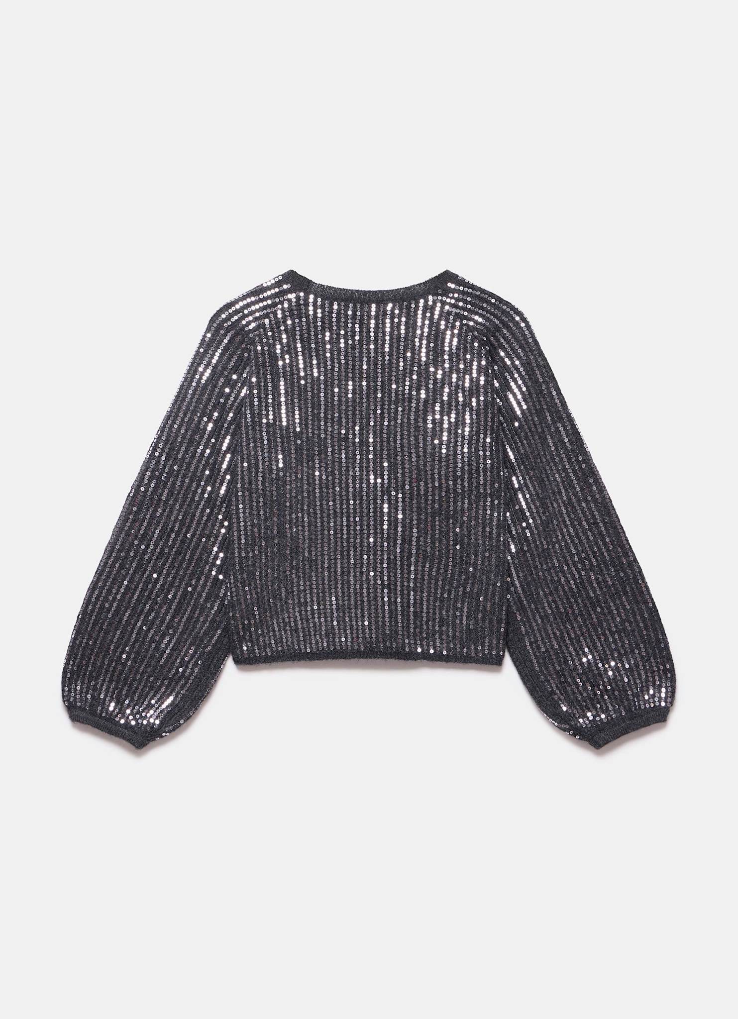 Grey Sequin Embellished Jumper