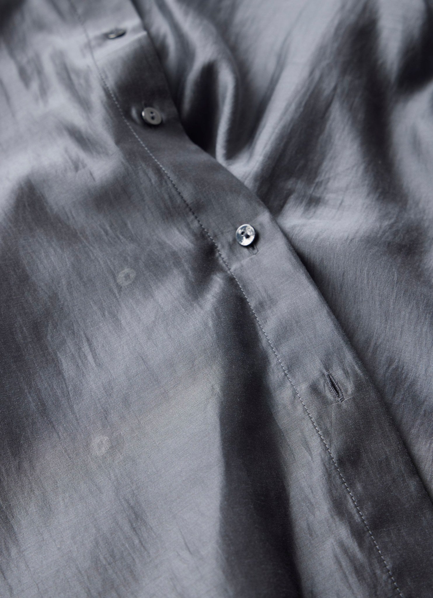 Grey Sheer Long Sleeve Shirt
