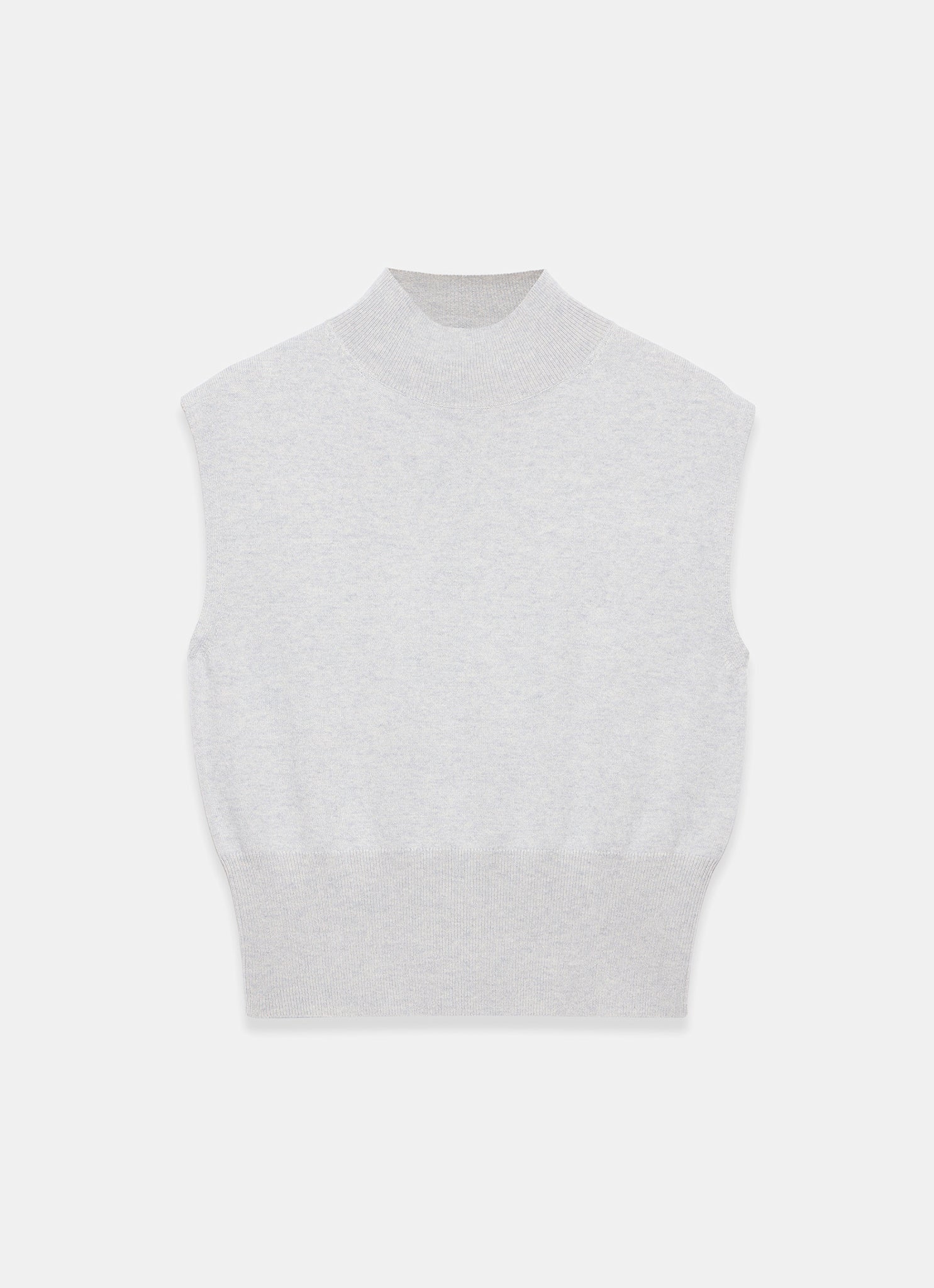 Grey Sleeveless Knit Top