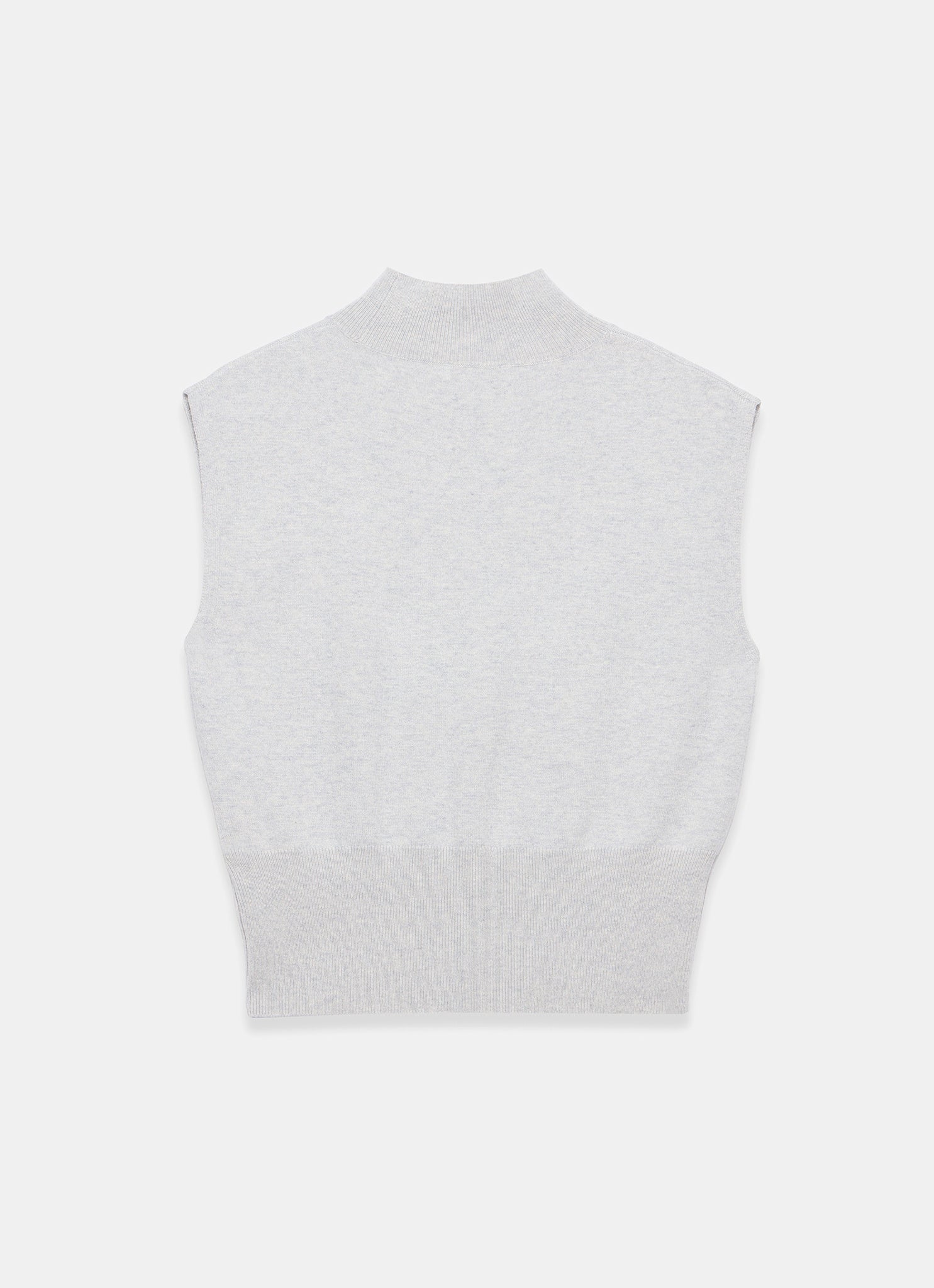 Grey Sleeveless Knit Top