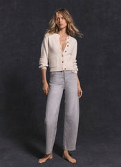 Grey Tapered Barrel Leg Jeans