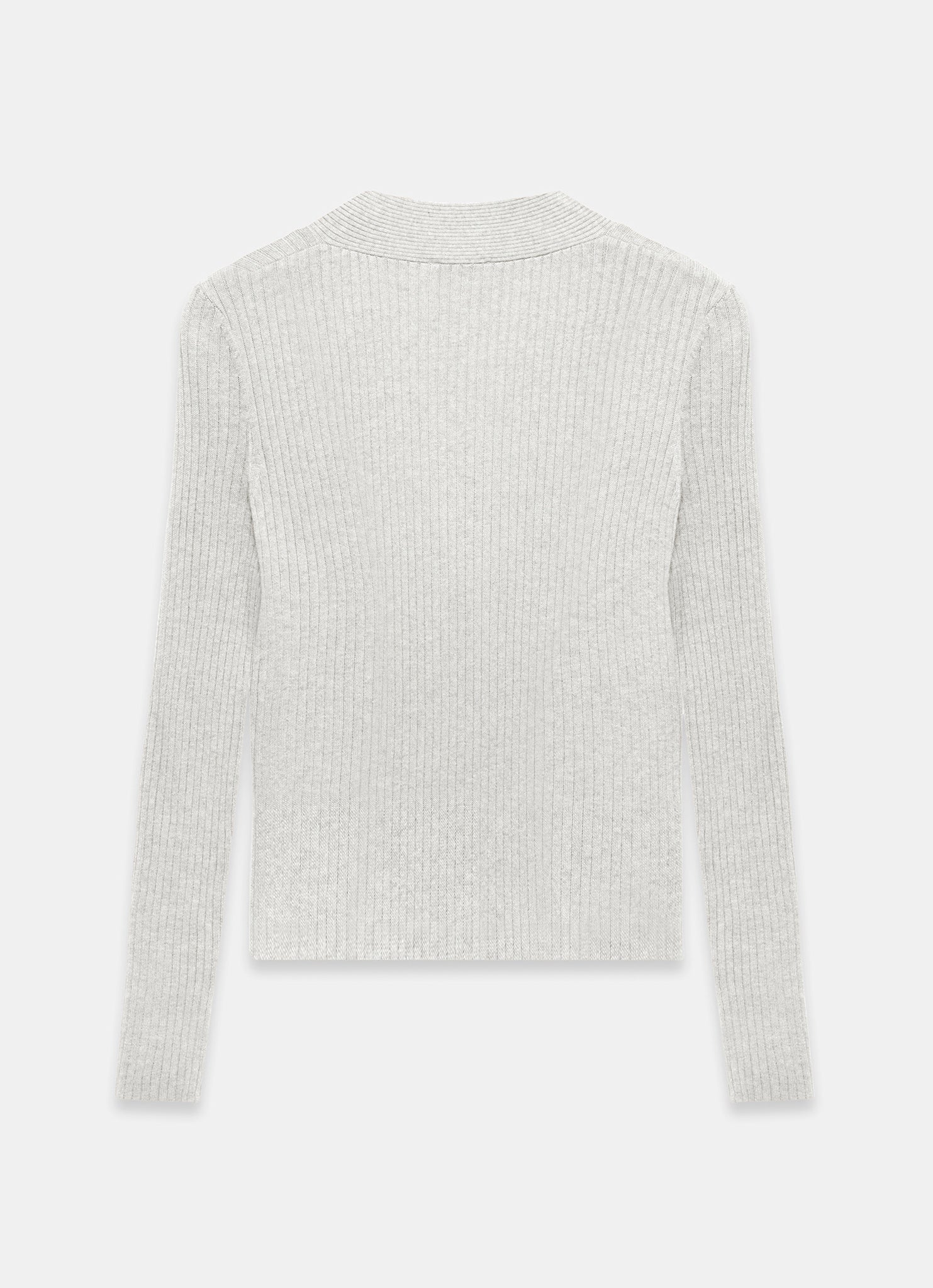 Grey Twist Knit Ribbed Top