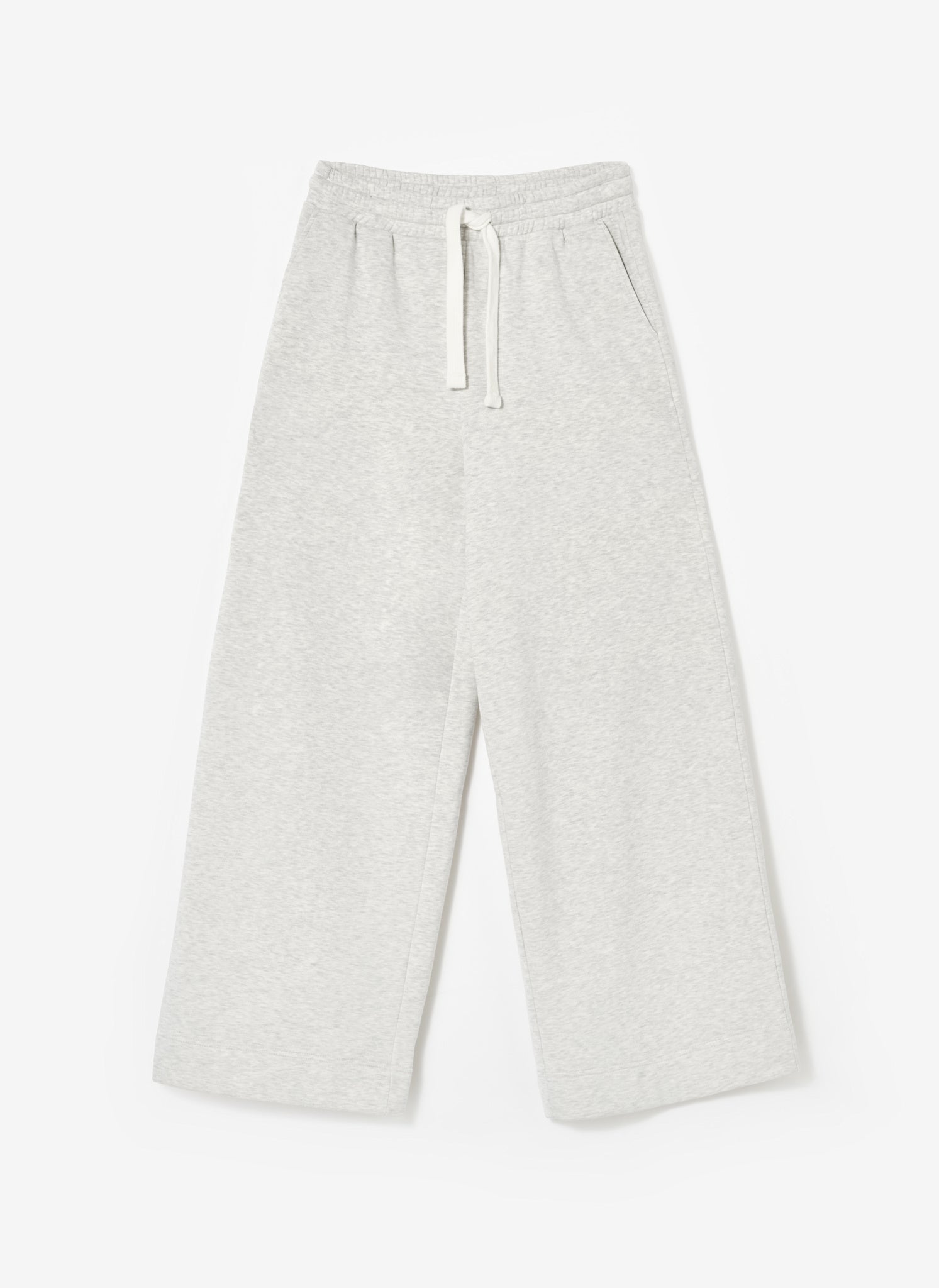 Grey Jersey Wide Leg Joggers