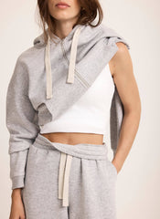 Grey Zip Front Hoodie