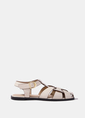Hadley Cream Leather Fisherman Sandals