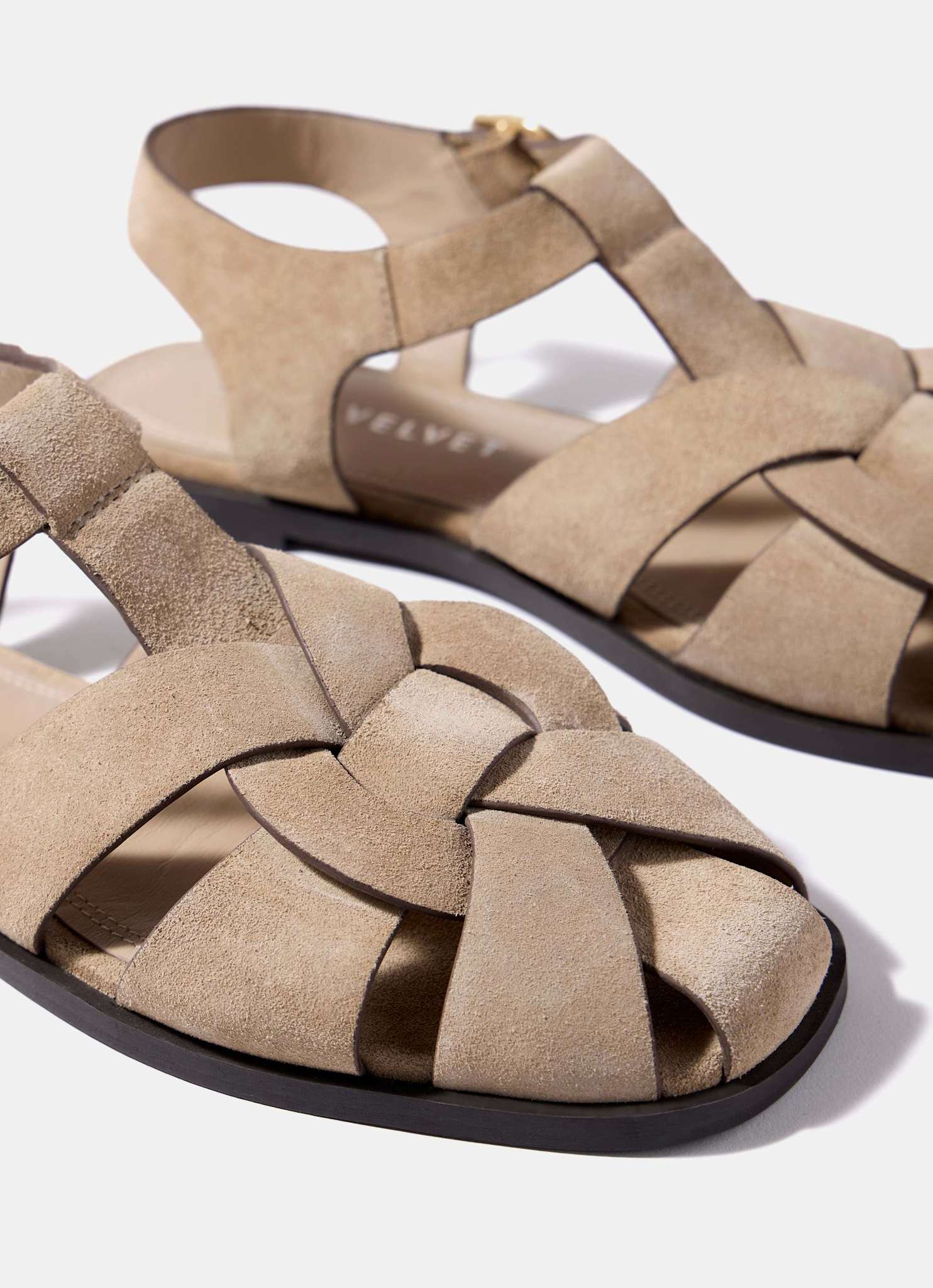 Hadley Neutral Suede Fisherman Sandals