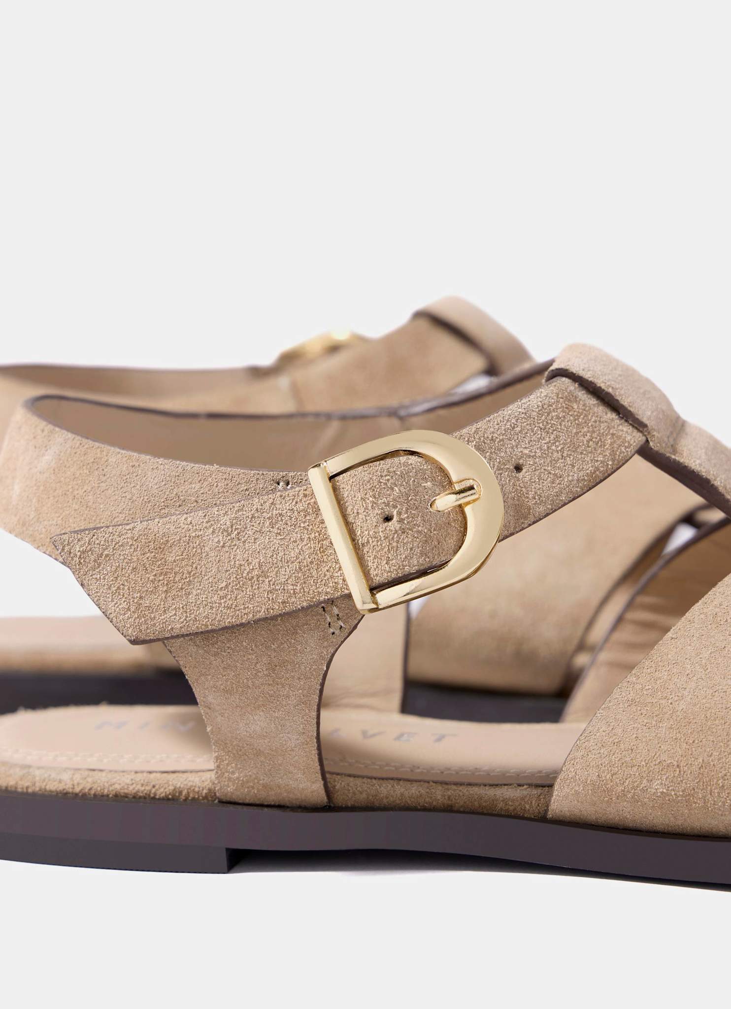 Hadley Neutral Suede Fisherman Sandals