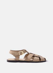 Hadley Neutral Suede Fisherman Sandals