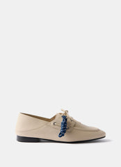 Hallie Cream Leather Deck Shoes