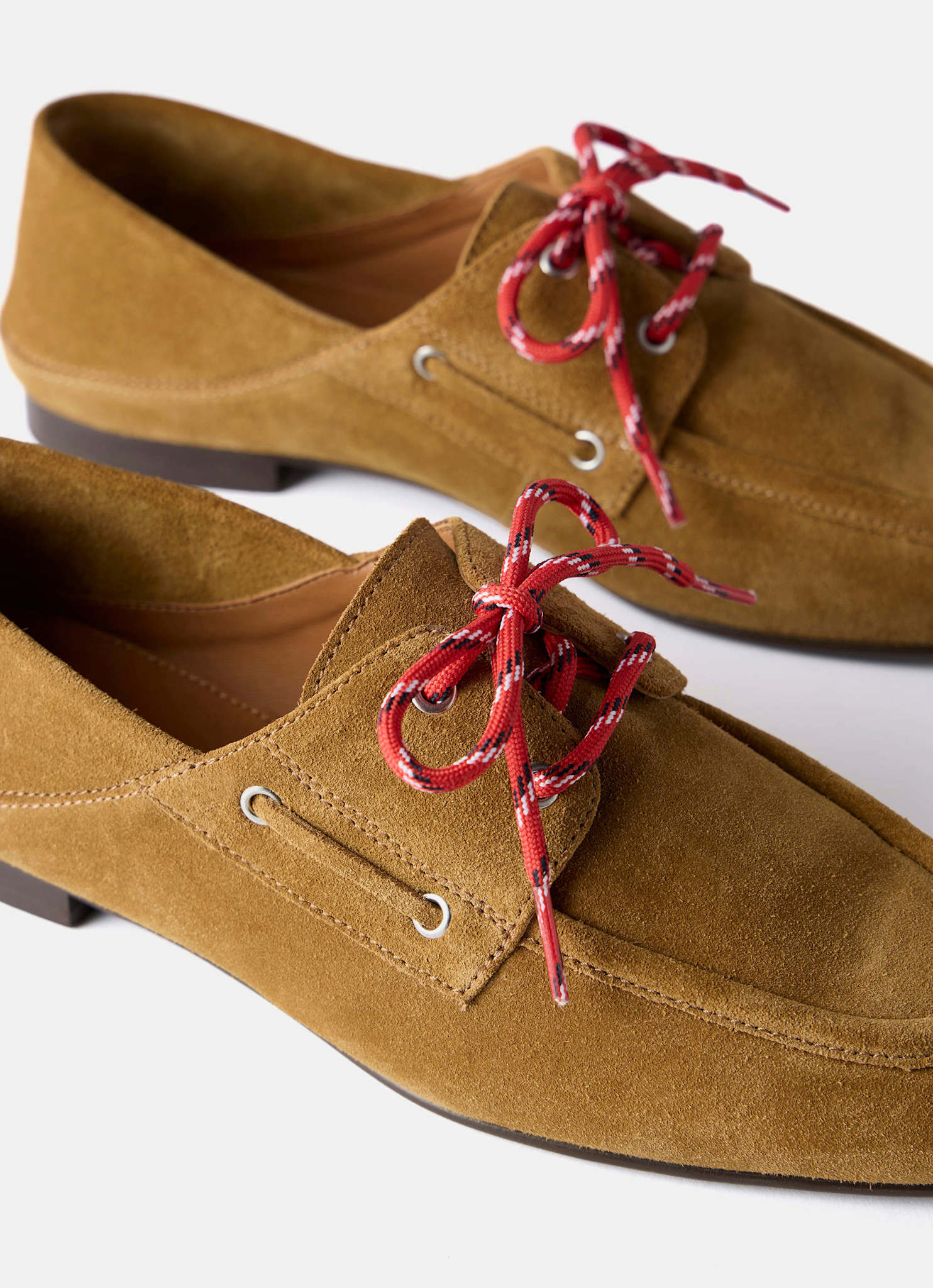 Hallie Neutral Suede Deck Shoes