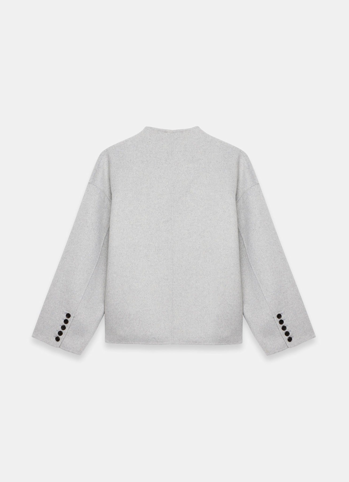 Grey Hand Finished Button Detail Jacket