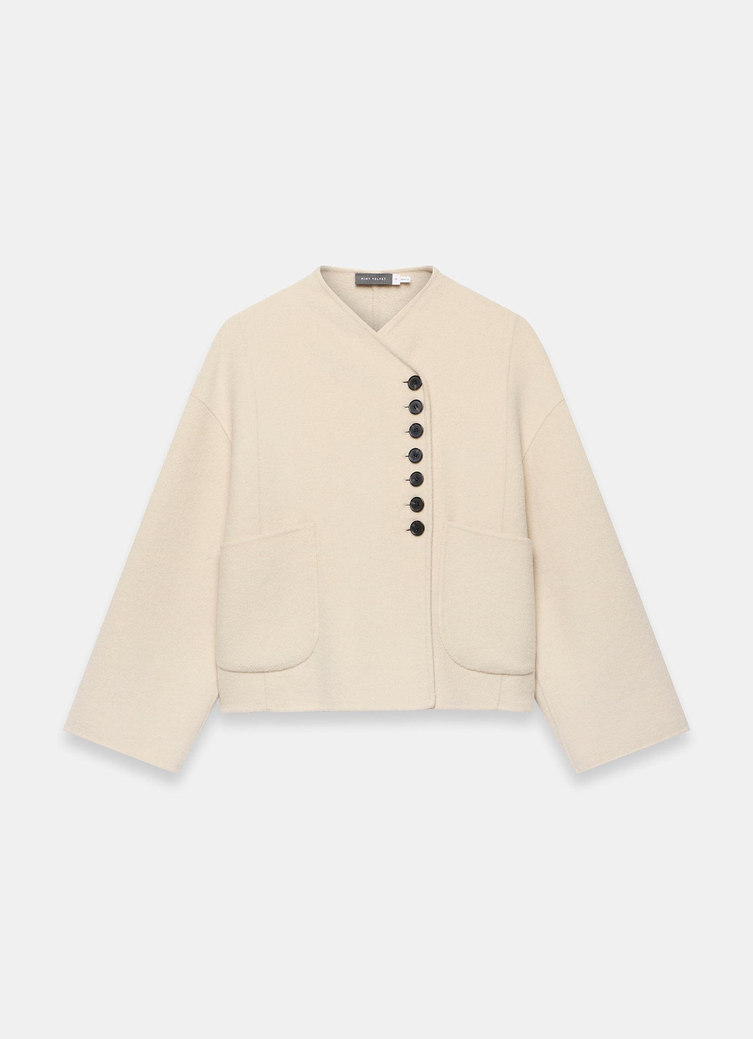 Neutral Hand Finished Button Detail Jacket