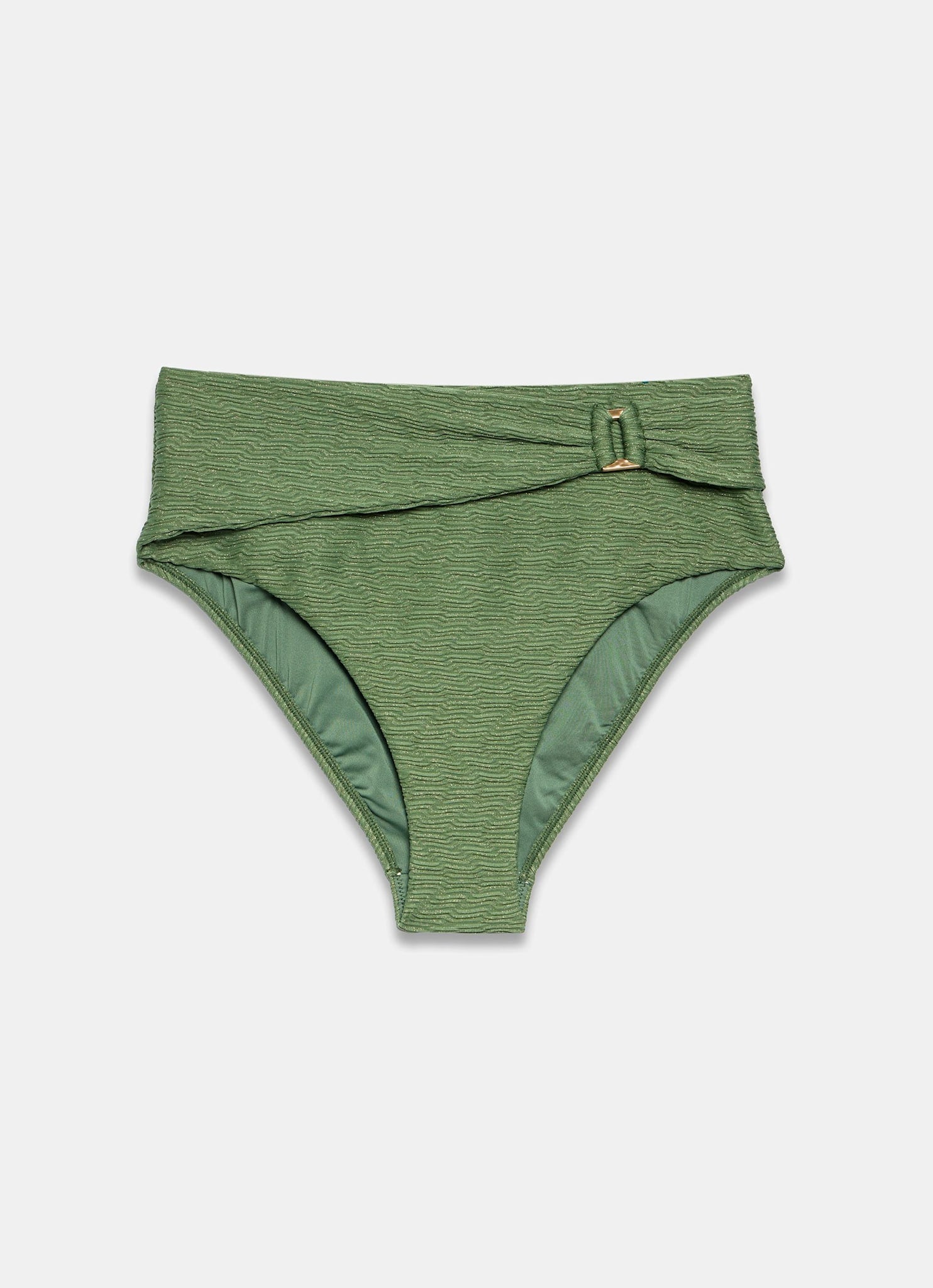 Green High Waist Bikini Bottoms