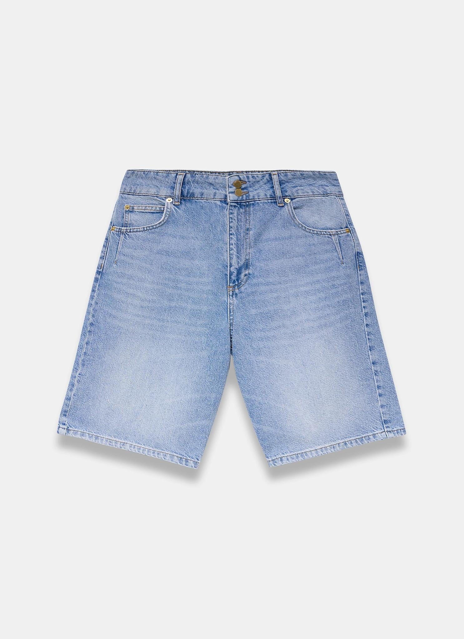 Denim Mid Length Shorts