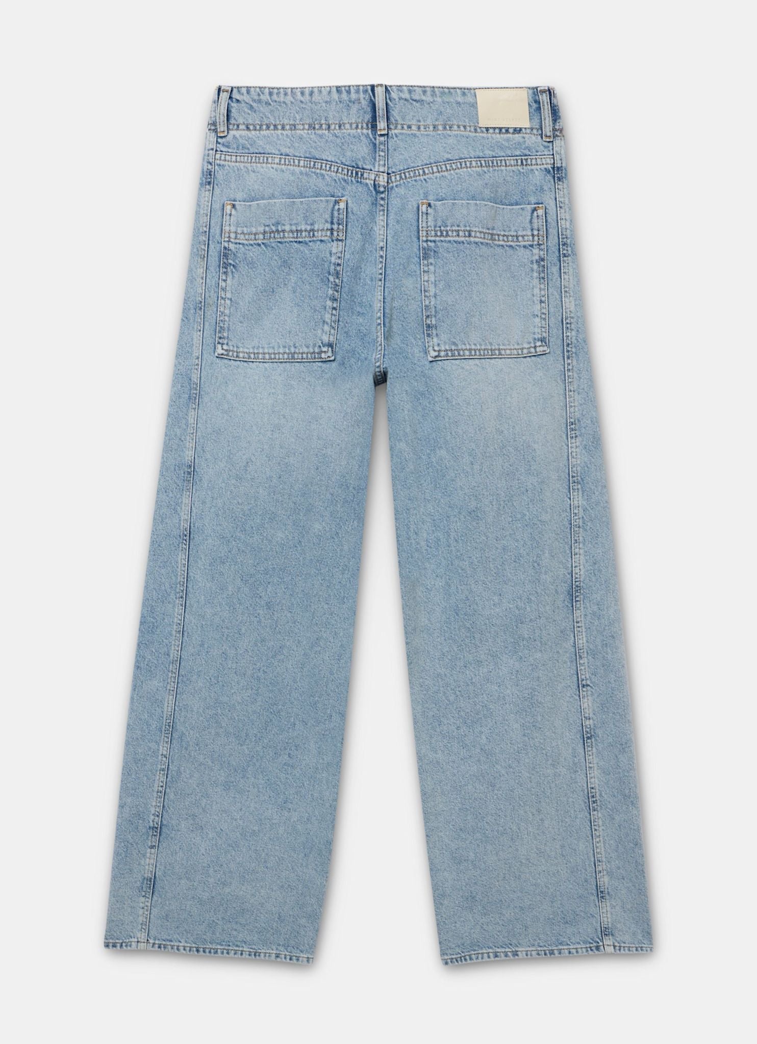 Mid Indigo Relaxed Wide Leg Jeans