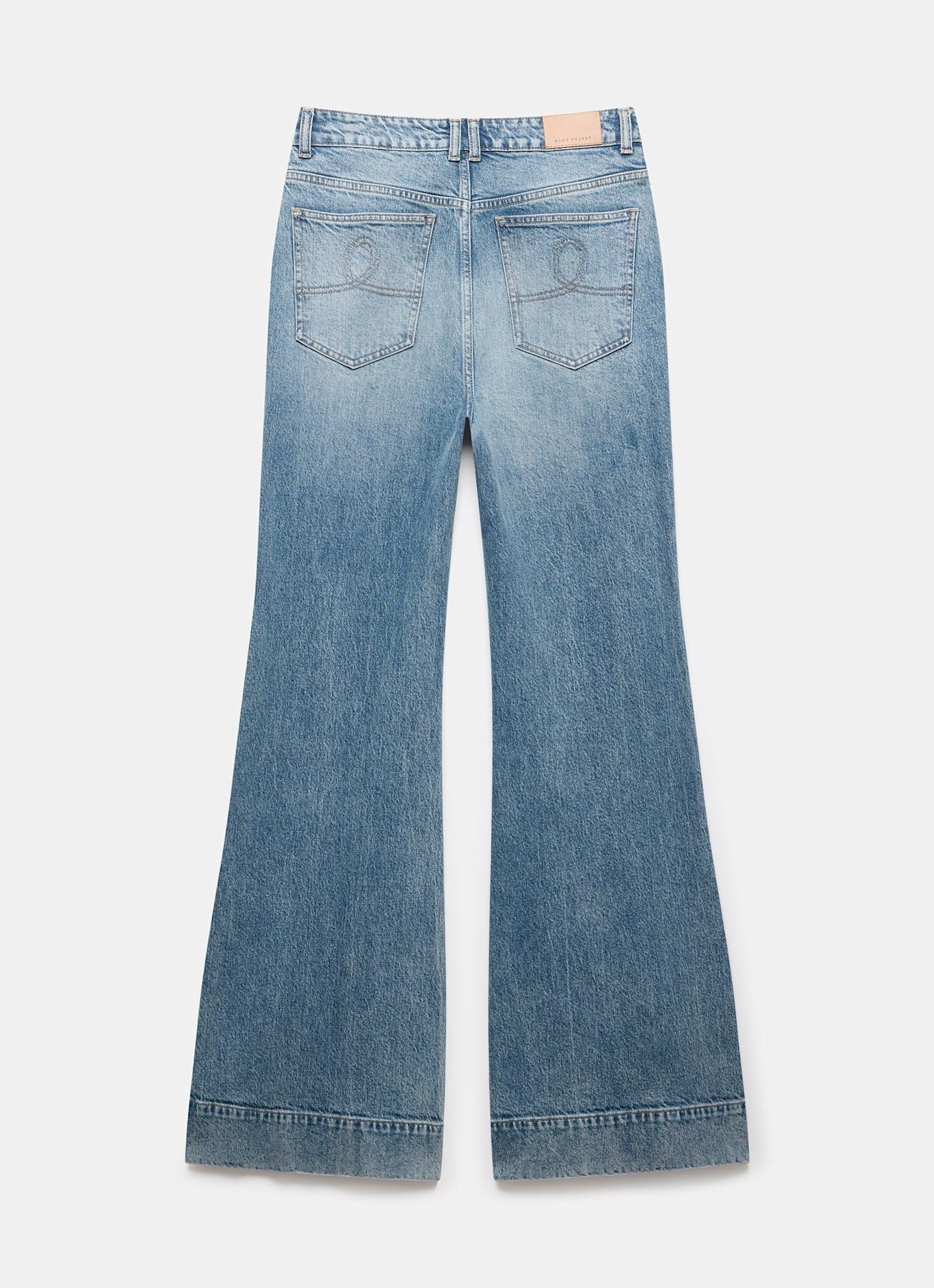 Mid Indigo 70s Flared Jeans