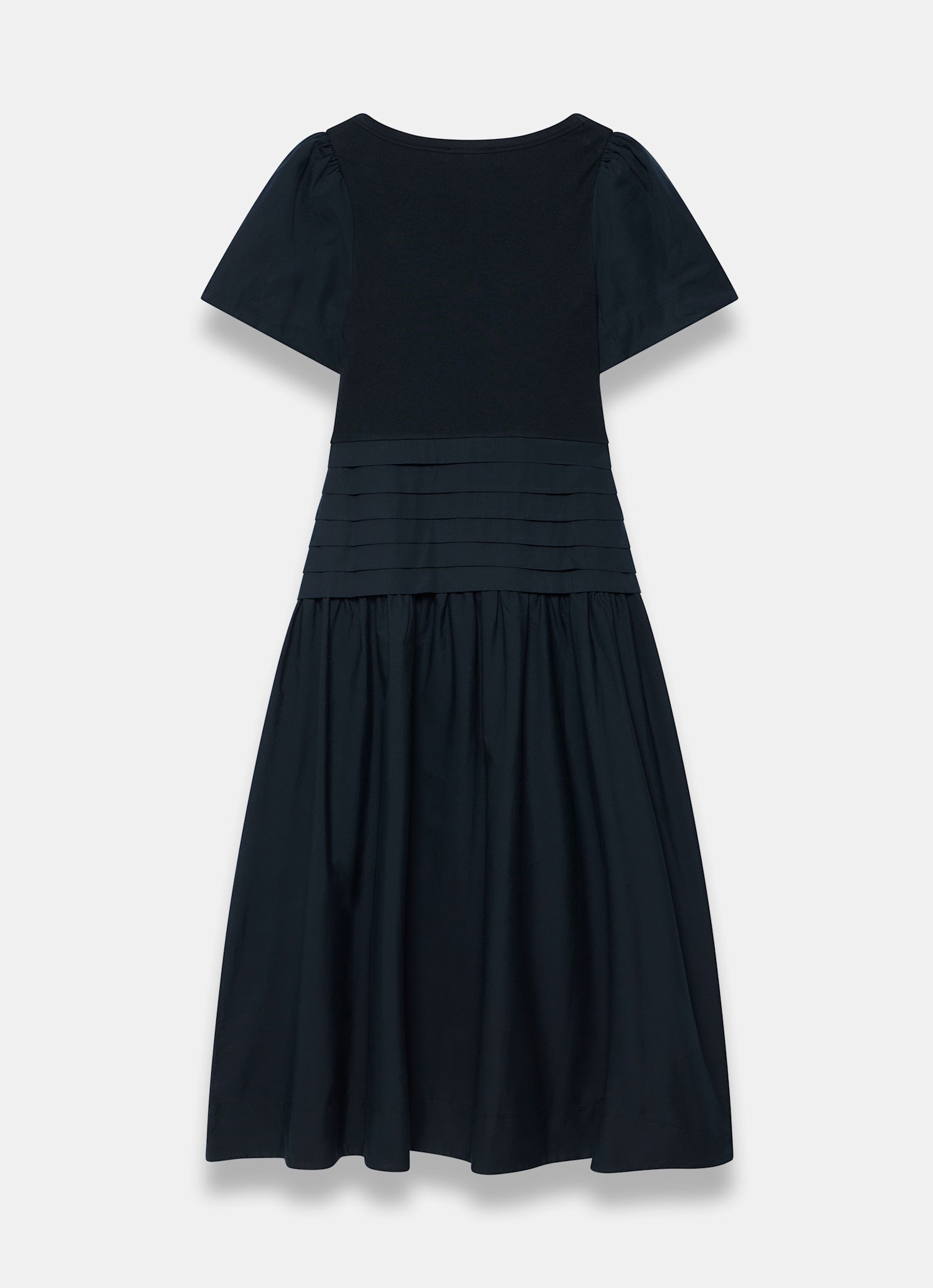 Navy Cotton Blend Maxi Dress