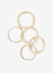 Cream Beaded Layered Bracelet