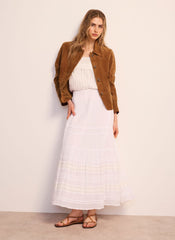 White Cotton Maxi Skirt