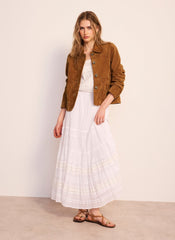 White Cotton Maxi Skirt