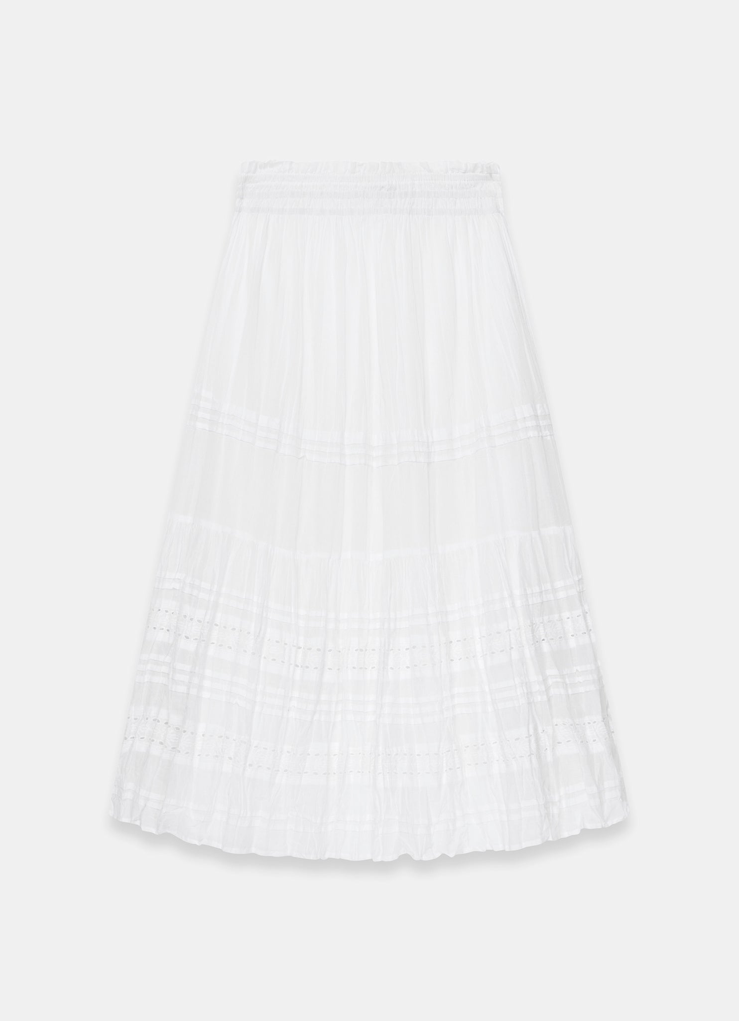 White Cotton Maxi Skirt