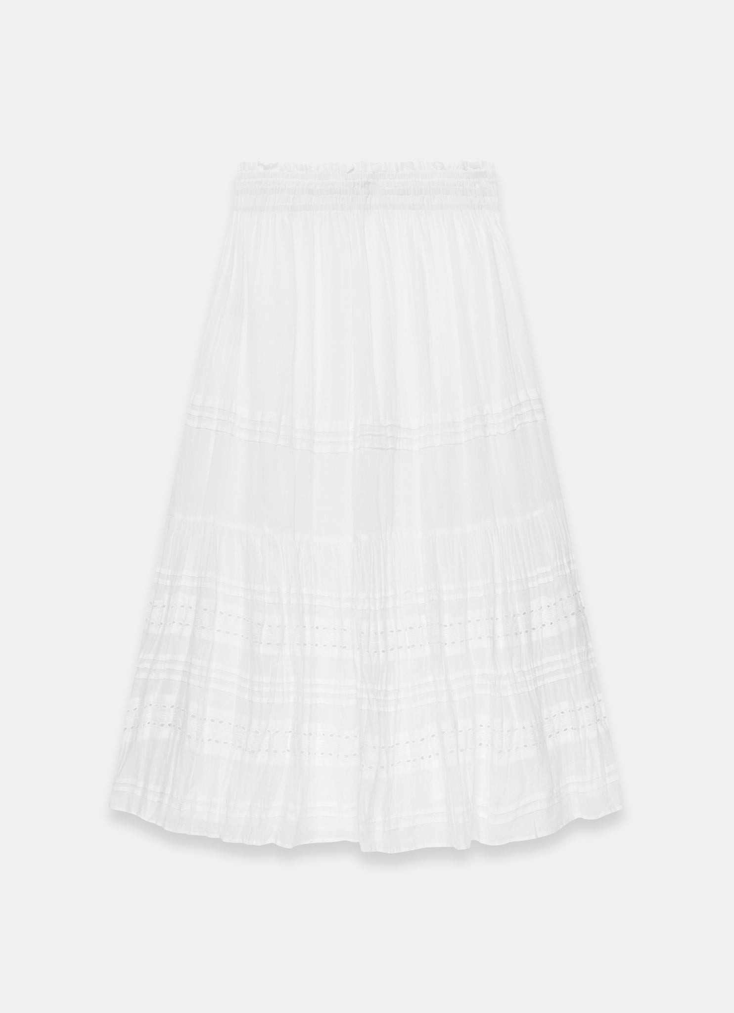 White Cotton Maxi Skirt