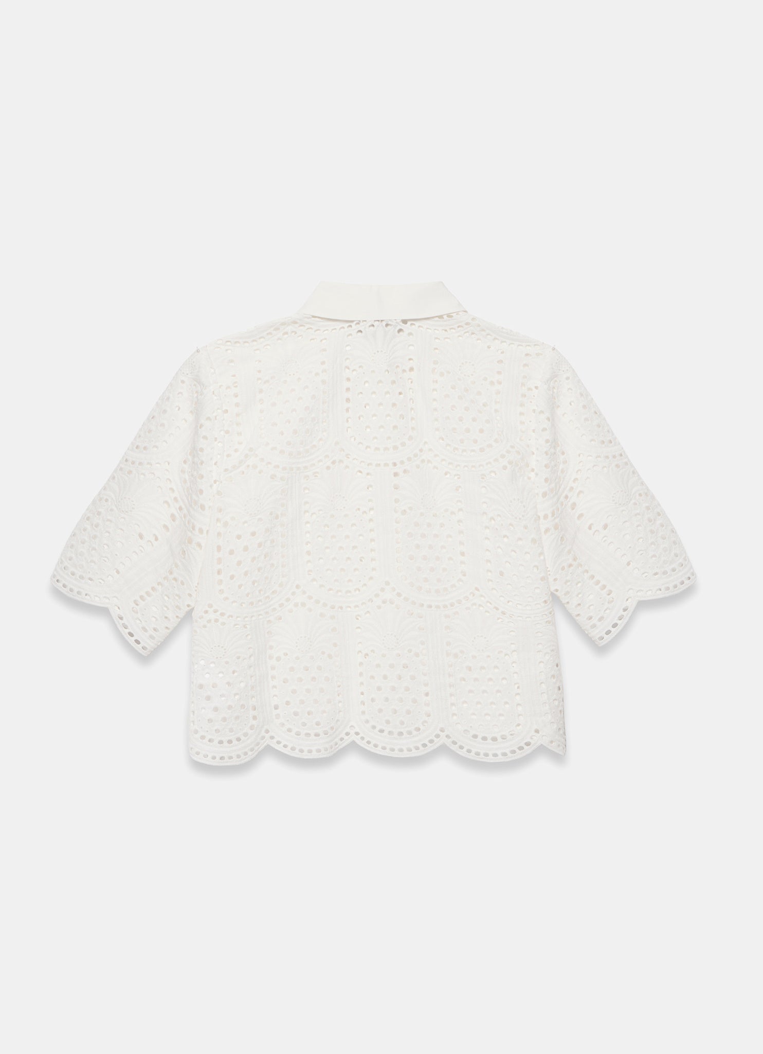 Cream Cotton Broderie Shirt