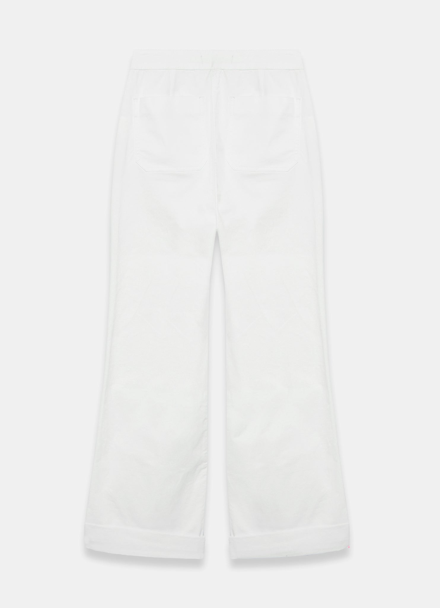 White Utility Chino Wide Leg Trousers