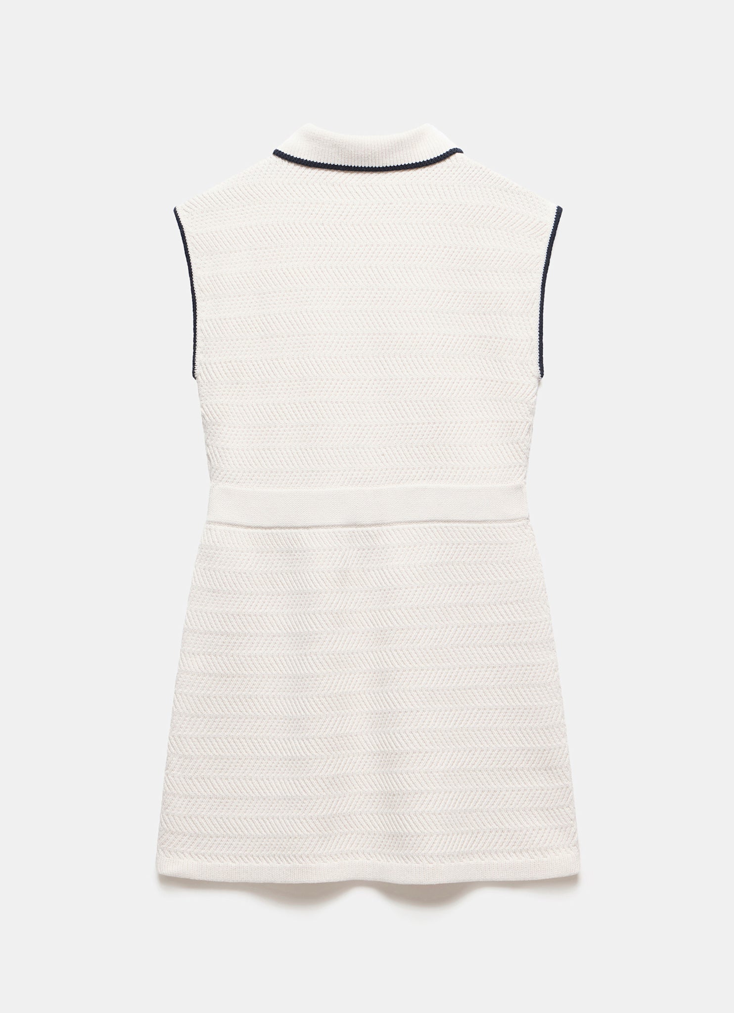 White Sleeveless Knit Mini Dress