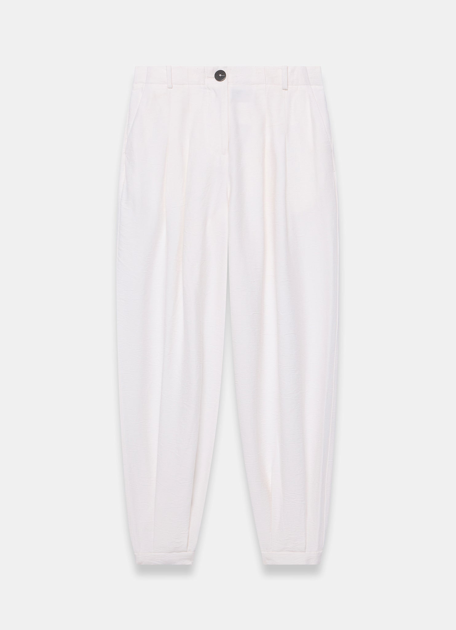 White Soft Balloon Trousers