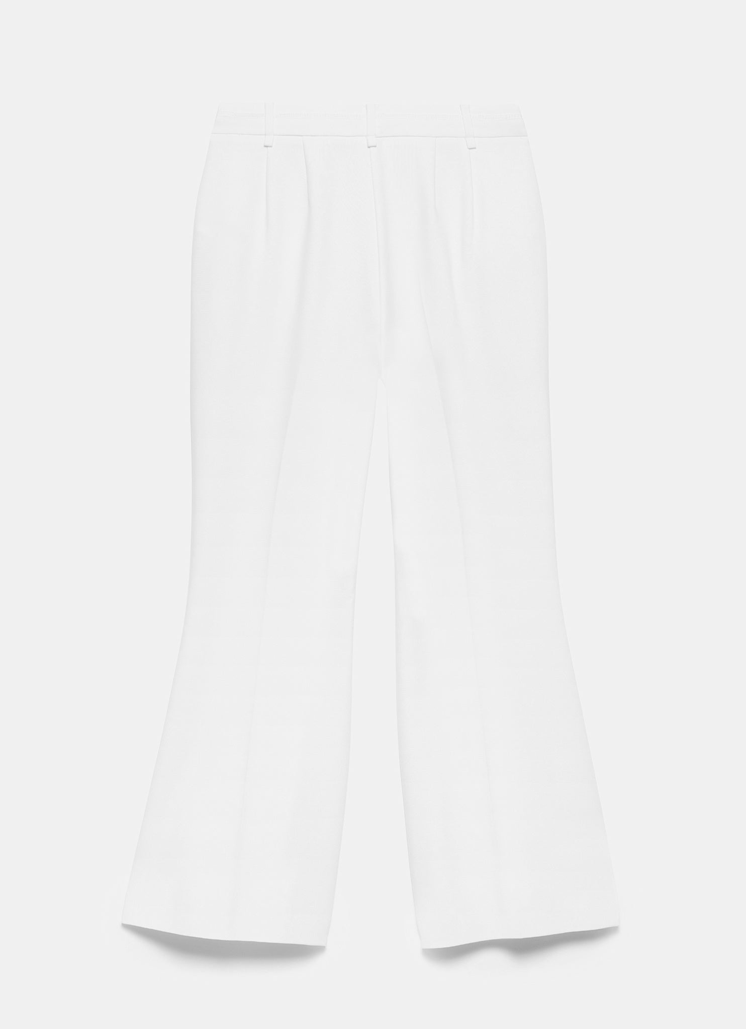 White Extreme Flare Trousers