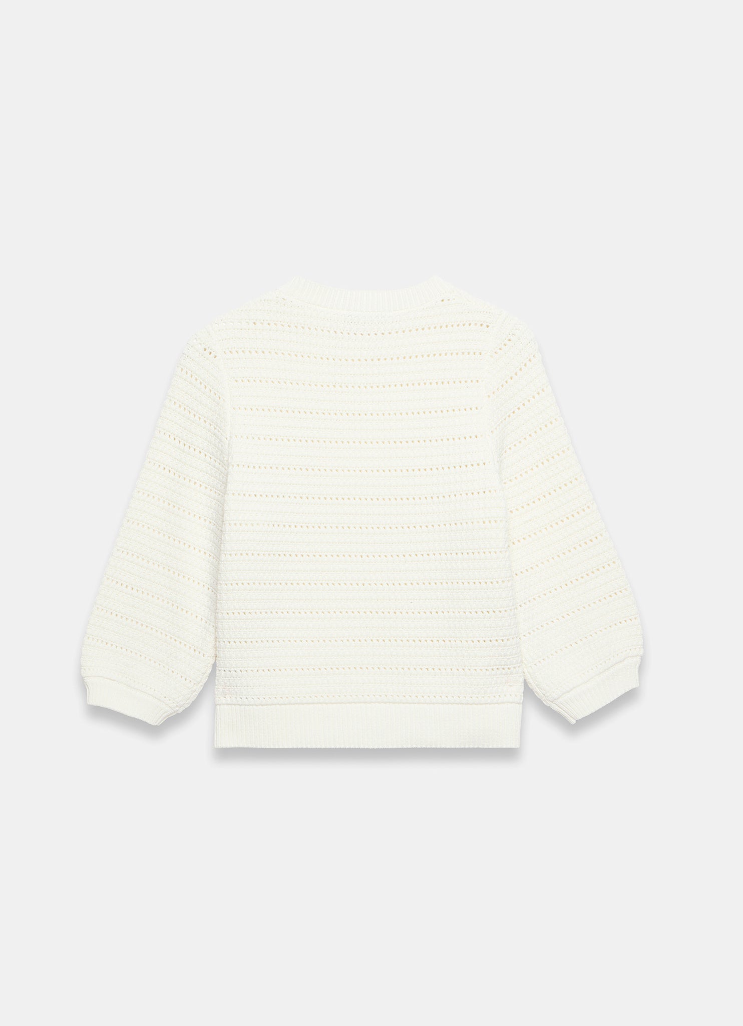 Cream Cotton Blend Floral Detail Jumper