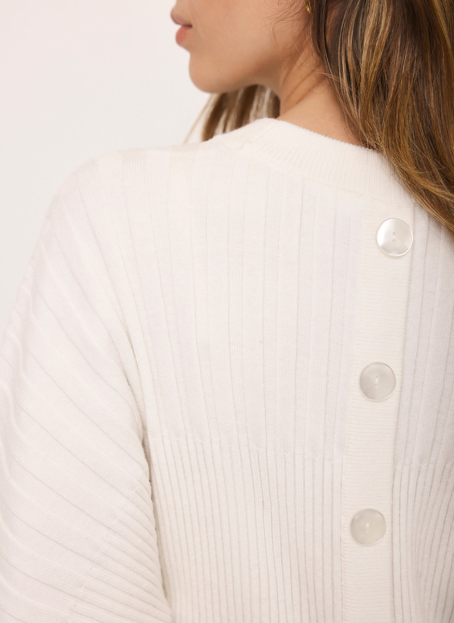 Cream Knit Batwing Sleeve Jumper