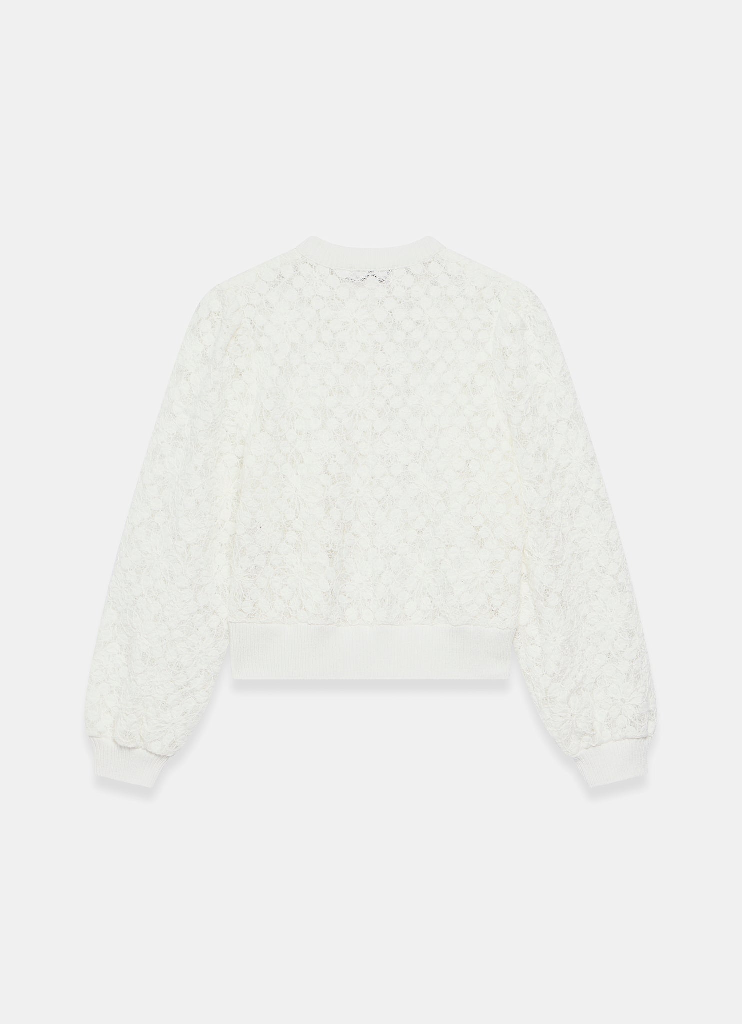 Cream Lace Cotton Blend Jacket