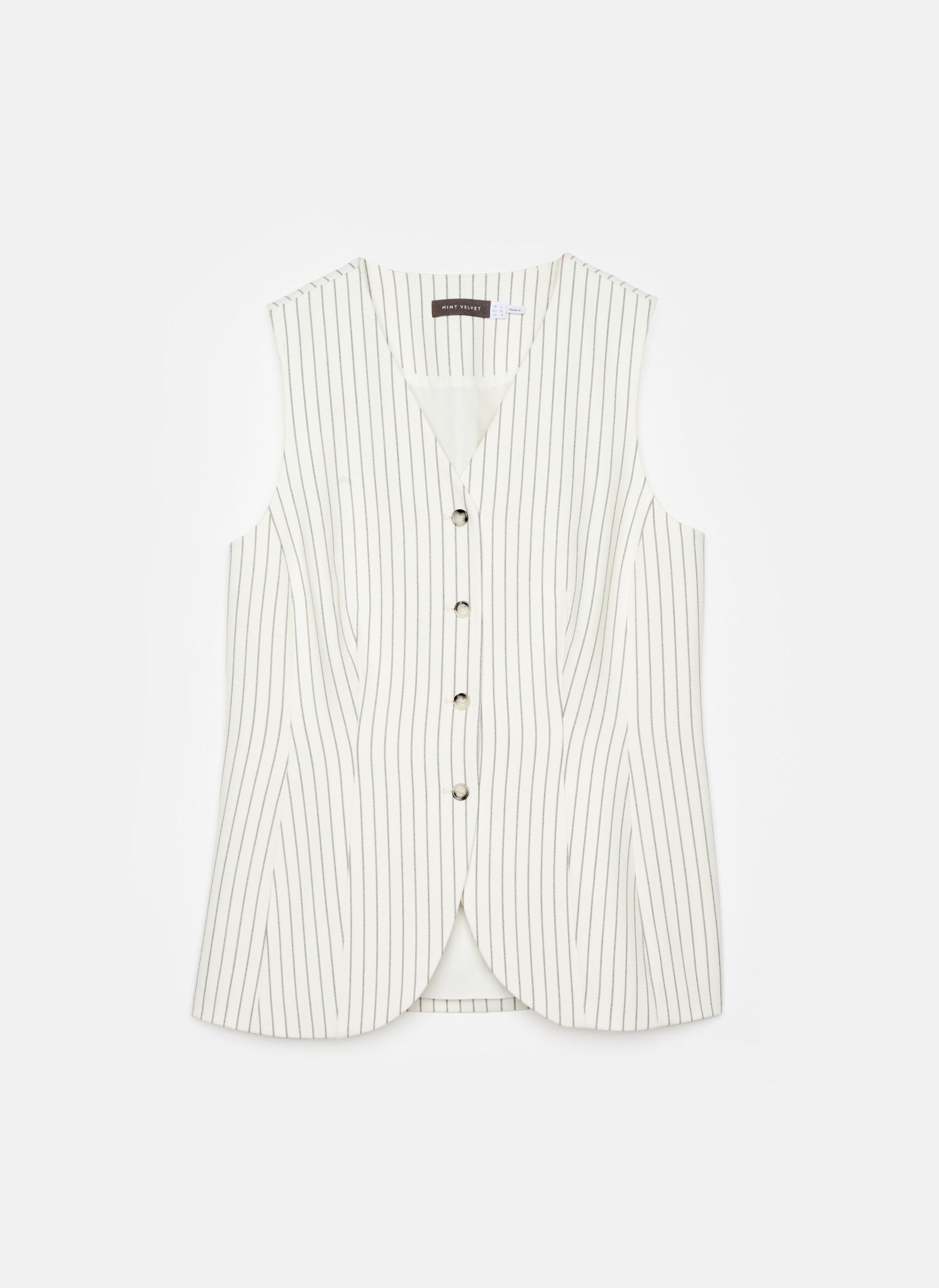 White Pinstripe Waistcoat