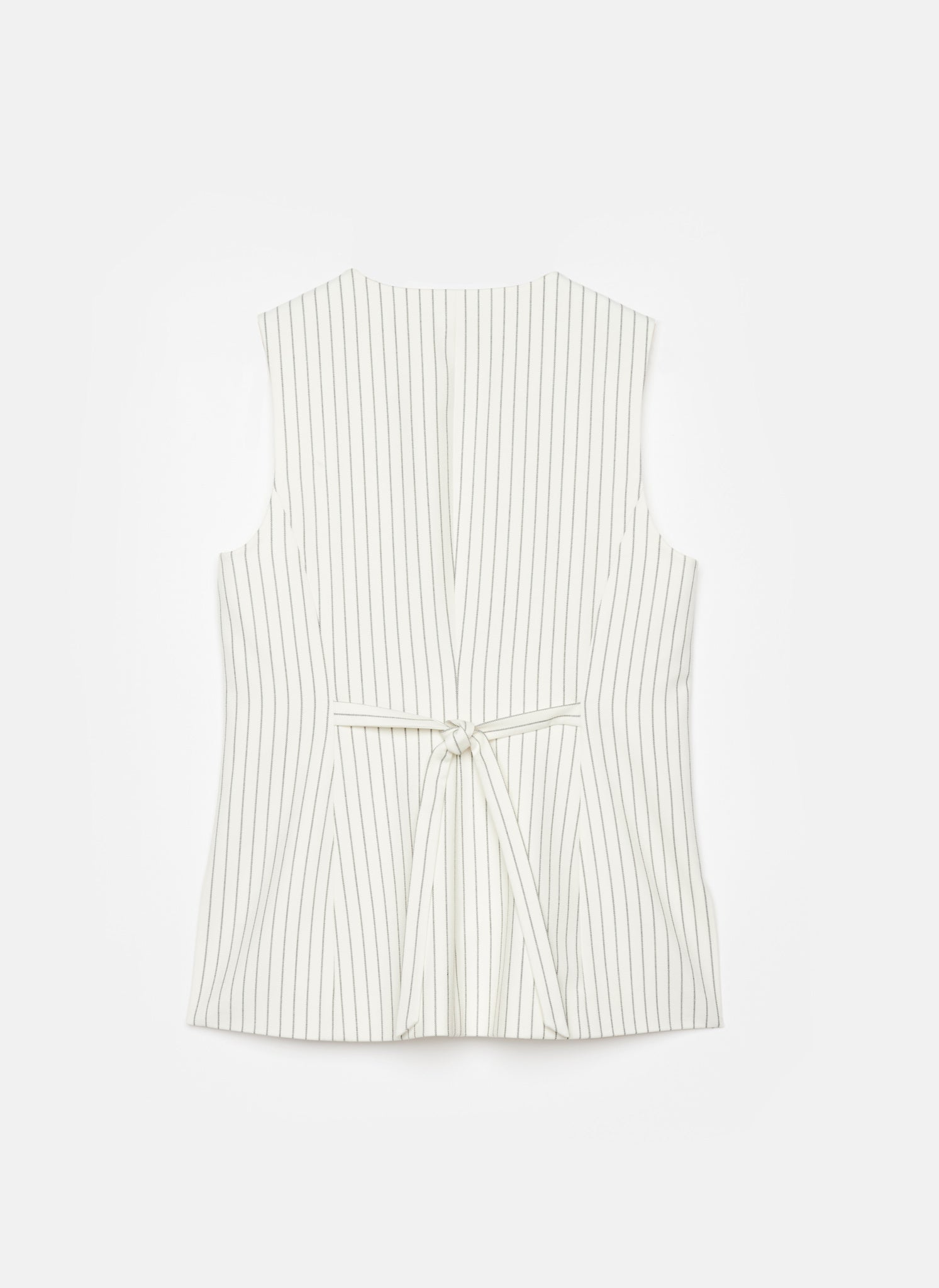 White Pinstripe Waistcoat