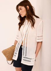 White Ramie Resort Shirt