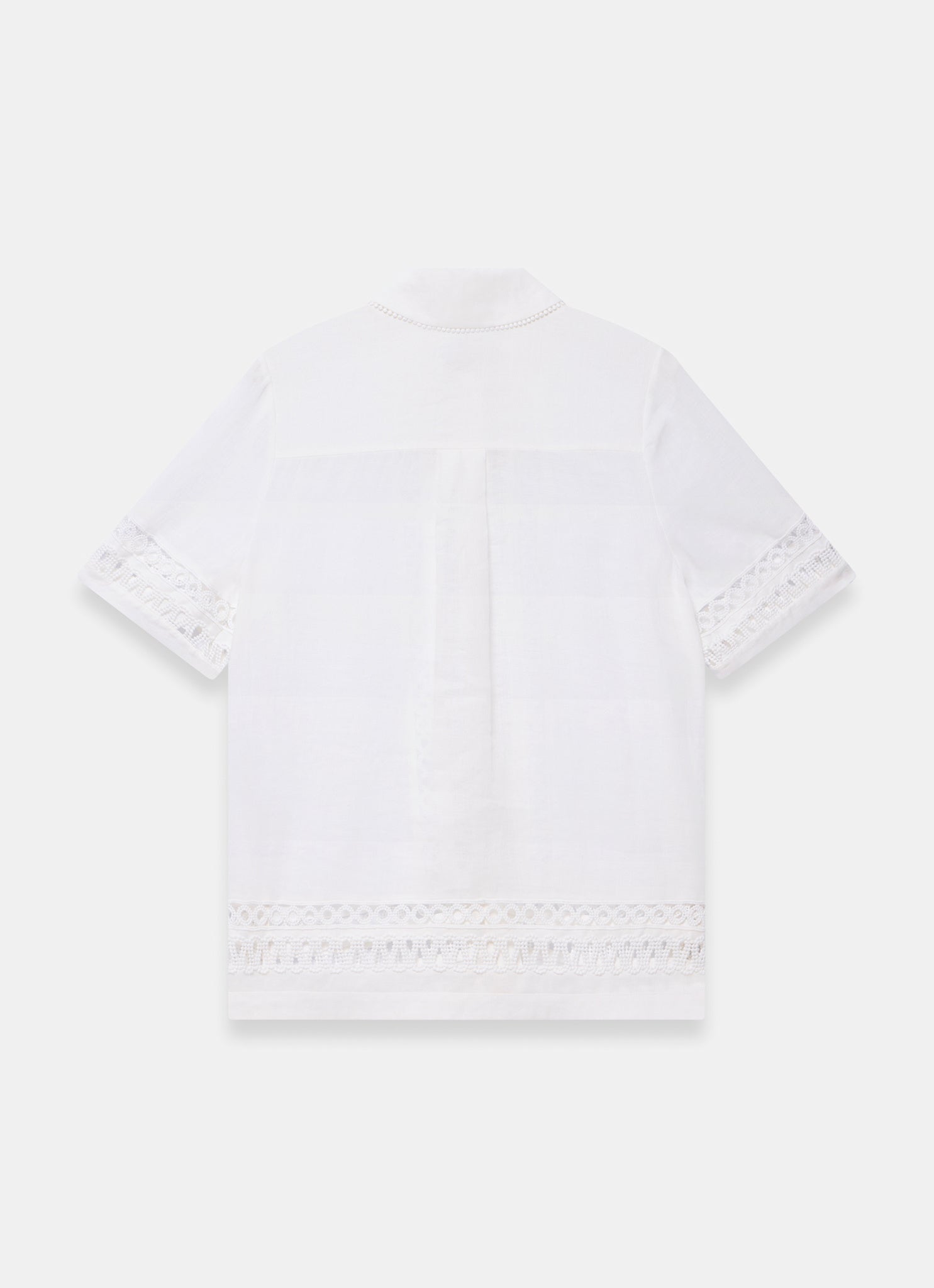 White Ramie Resort Shirt