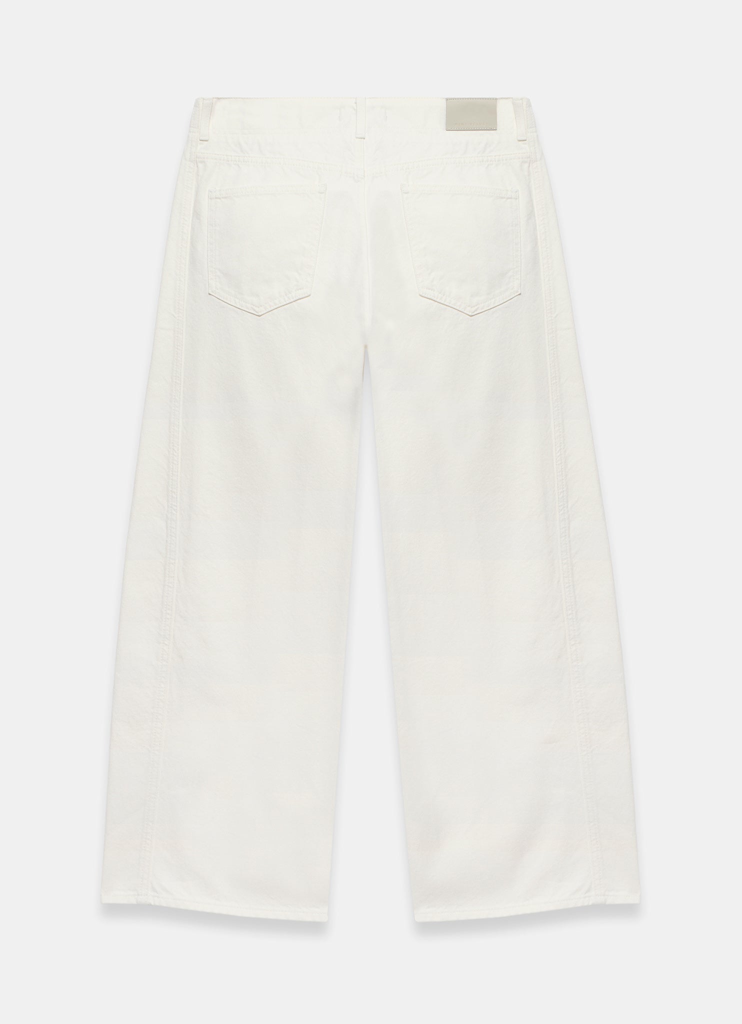 Cream Relaxed Wide Leg Jeans