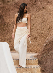 Cream Cotton Sequin Cover Up