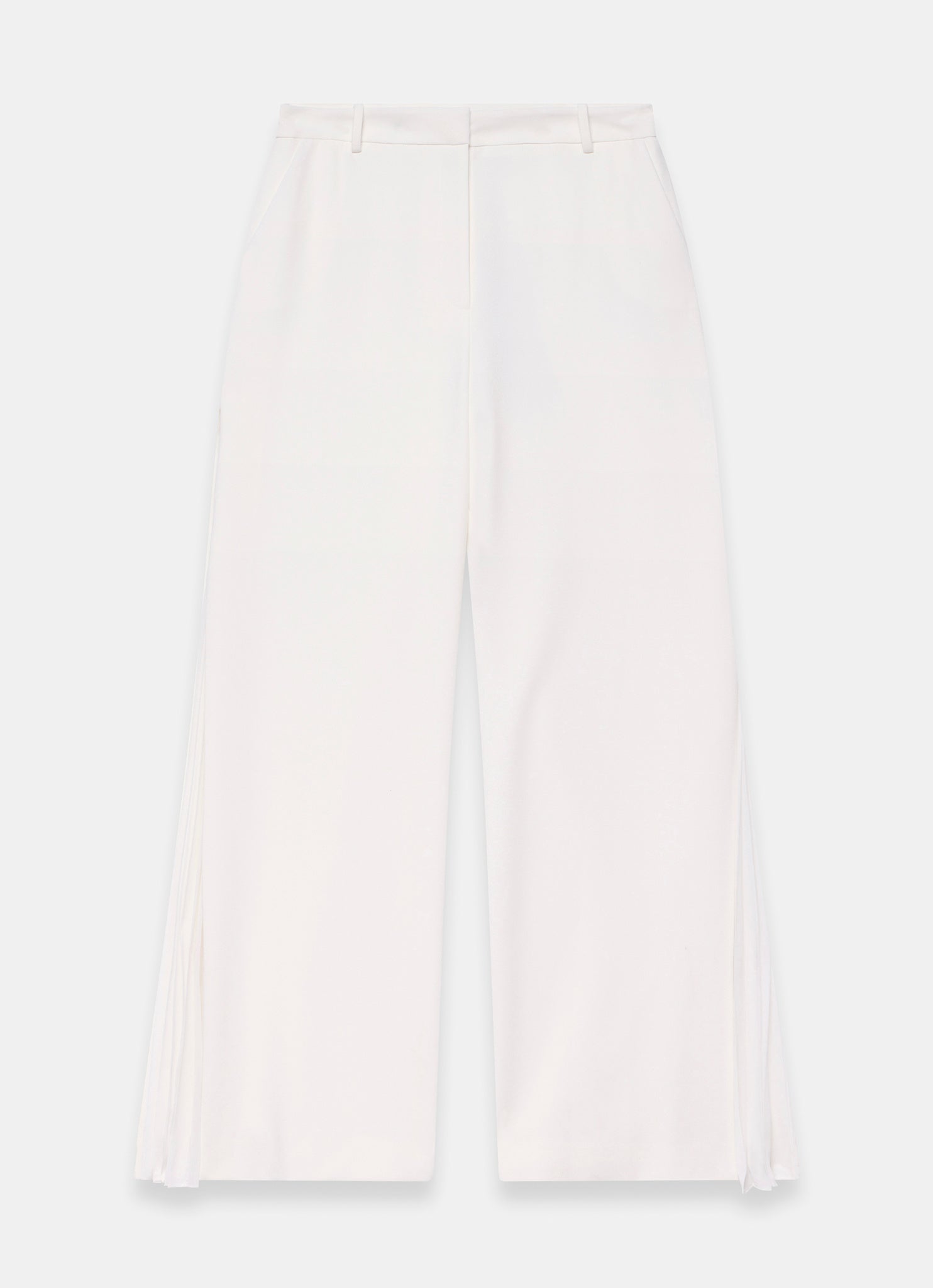 Cream Pleat Detail Trousers