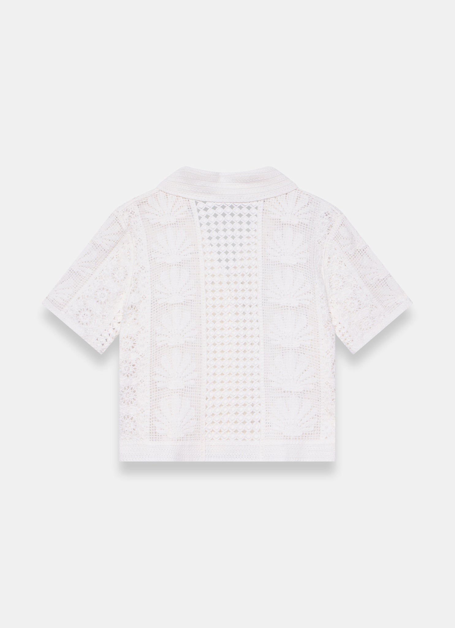 Cream Crochet Shell Shirt