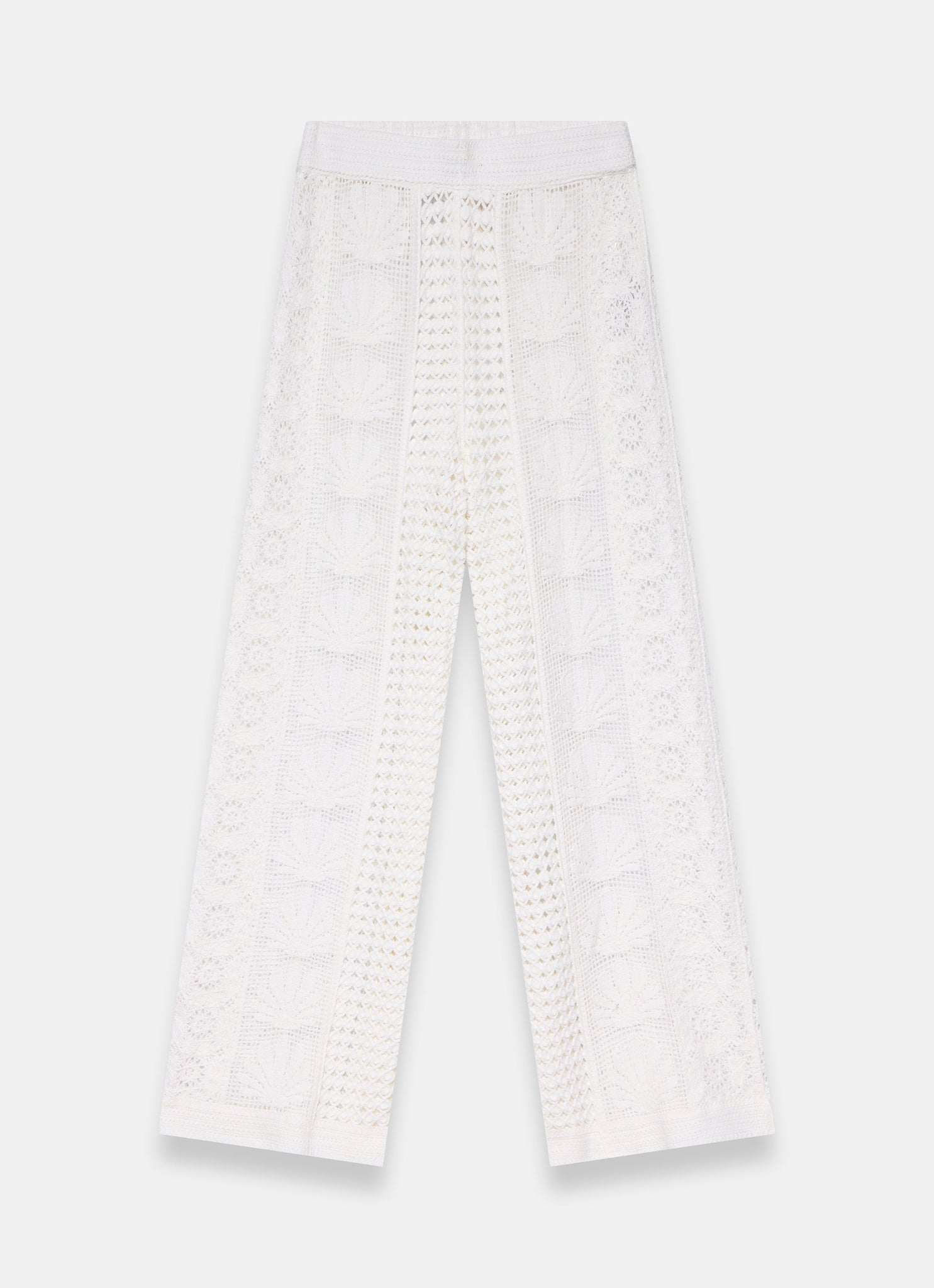 Cream Crochet Shell Trousers
