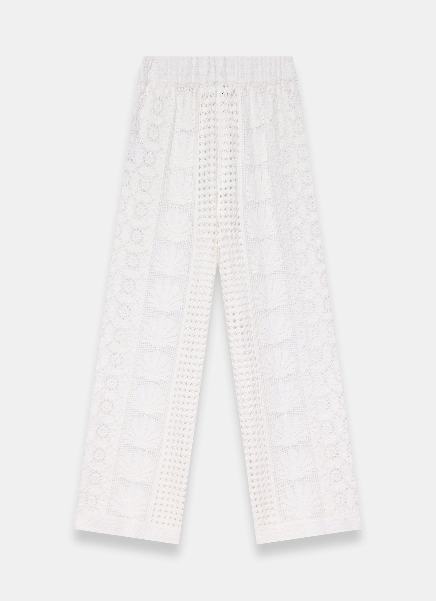 Cream Crochet Shell Trousers