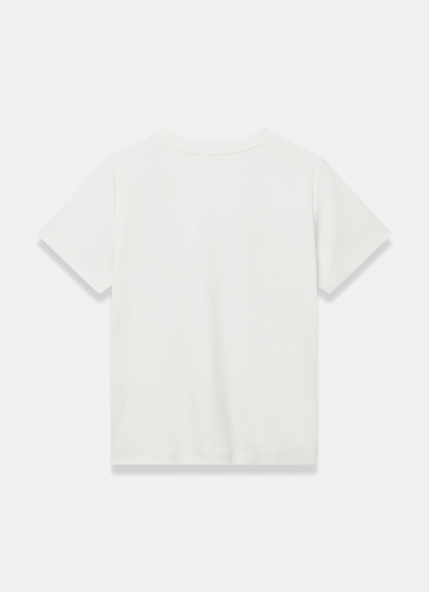 White Cotton Stamp Graphic T-Shirt