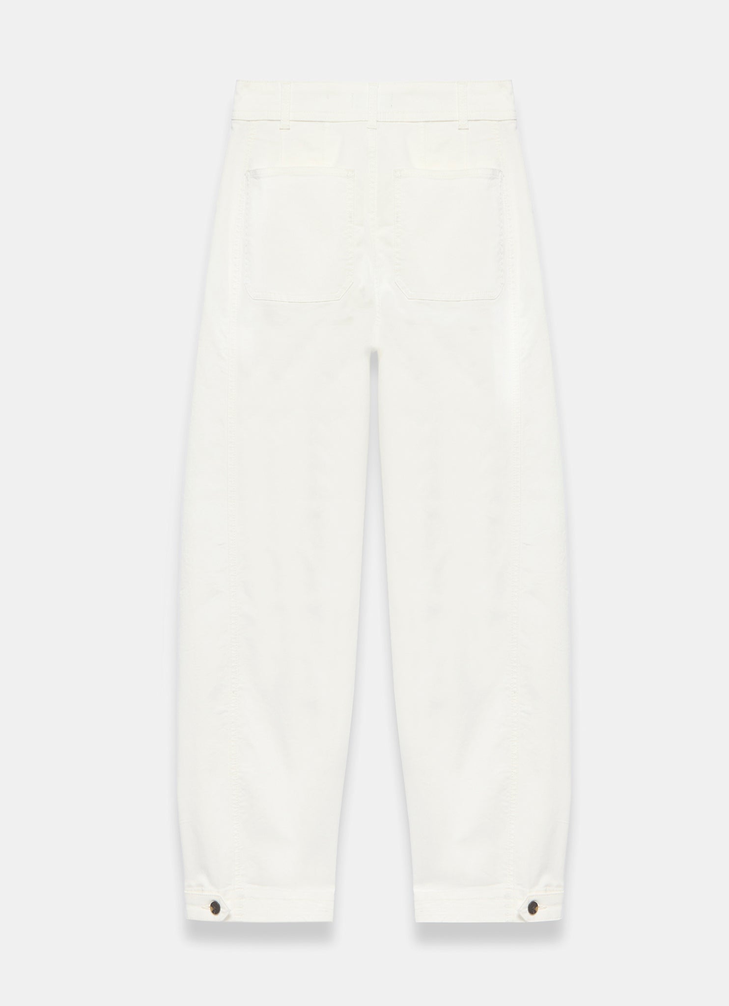 White Washed Barrel Leg Chino Trousers