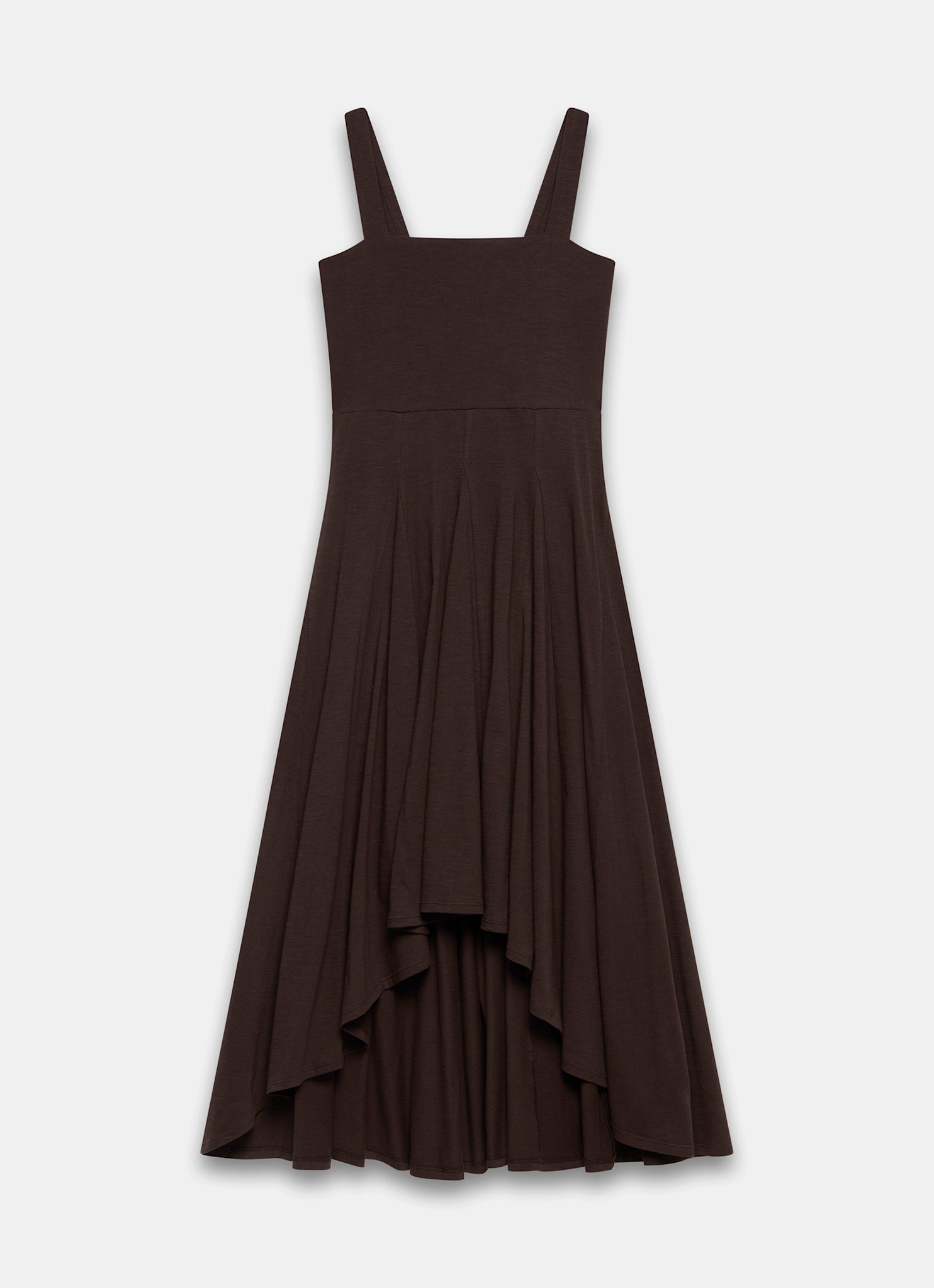 Brown Jersey Midi Dress