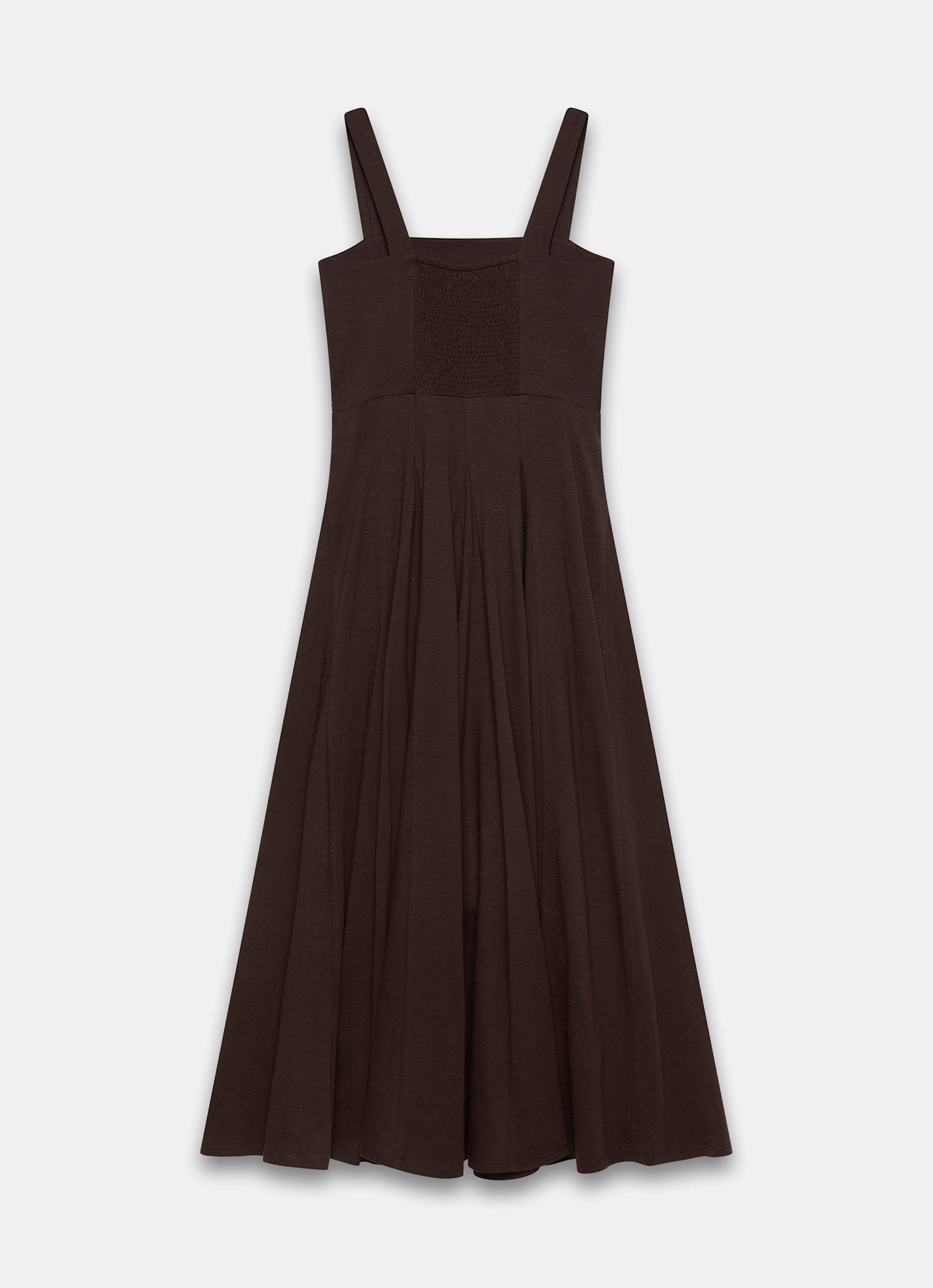 Brown Jersey Midi Dress